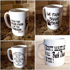 Ciffee mugs, 4 Beth Dutton themed mug set - 11oz